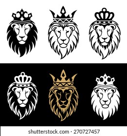 lion head in signs and labels