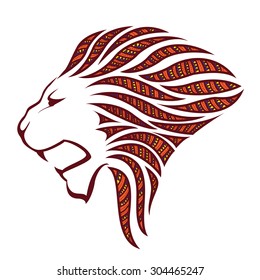 Lion head silhouette