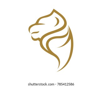 Lion Head Silhouette