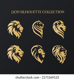 Lion Head Silhouette collection gold 