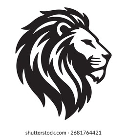 Lion Head Silhueta Design Vetor