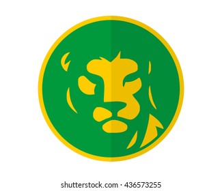 lion head silhouette image vector icon logo