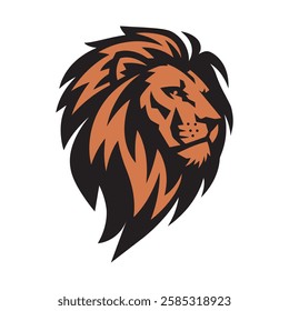 Lion Head Silhouette Logo – Strong and Fearless Vector Art