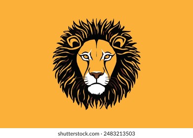Ilustración de Arte vectorial de silueta de cabeza de león