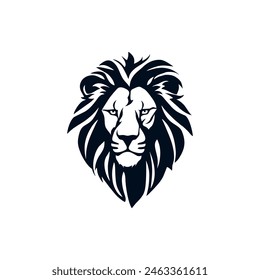 silueta de la cabeza del león, concepto del logotipo del diseño del Vector