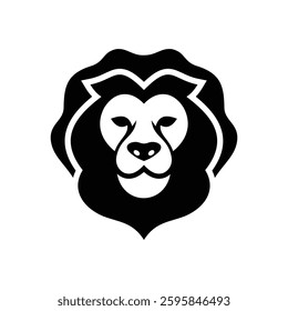 lion head silhouette vector design