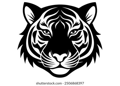 A lion head silhouette vector illustration