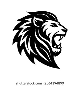 Lion Head Silhouette Vector Illustration