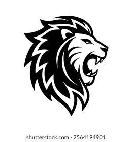 Lion Head Silhouette Vector Illustration