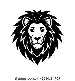 Lion Head Silhouette Vector Illustration