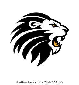 lion head silhouette vector illustration