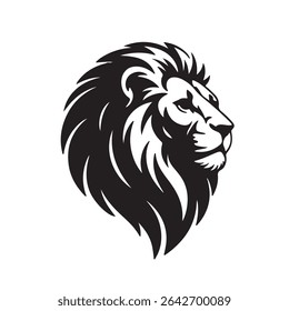 Lion head silhouette vector image