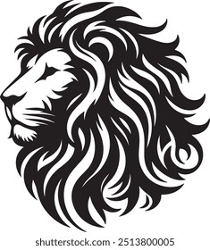Lion head Silhouette vector style illustration