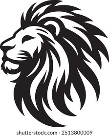 Lion head Silhouette vector style illustration
