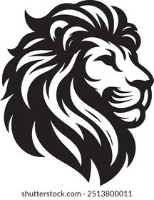 Lion head Silhouette vector style illustration