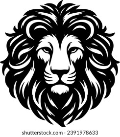 Lion Head Silhouettes Lion Head Illustration Vector