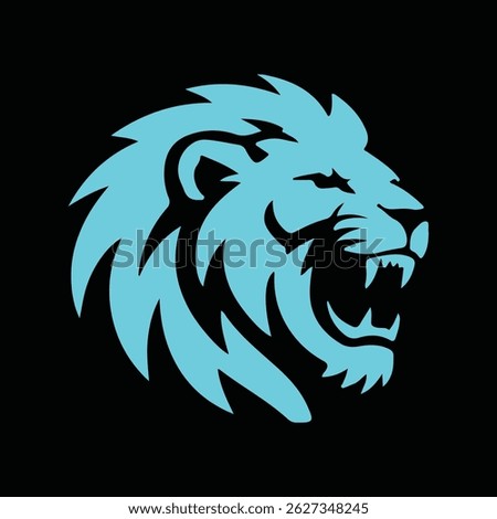lion head silhoutte design with 