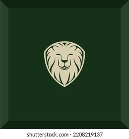 lion head simple logo for symbol or icon