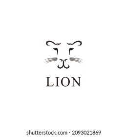Lion head simple logo. Vector illustration template design