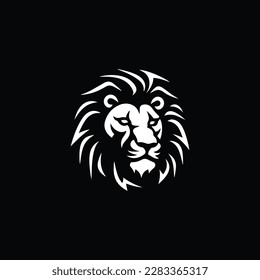 lion head simple modern logo