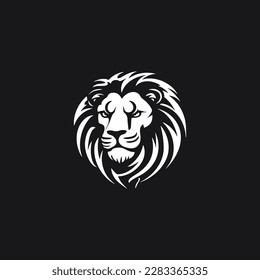 lion head simple modern logo