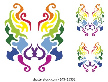 Lion head spectrum vector in the form of a butterfly