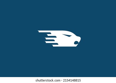 Lion head speed logo design