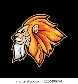 Lion head sport logo mascot