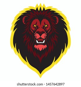 Lion Head Sports Mascot Vector Logo Design 