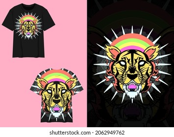 lion head streetwear design tshirt style