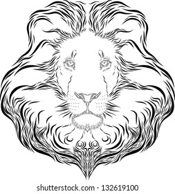 Lion Head Symbol Tattoo