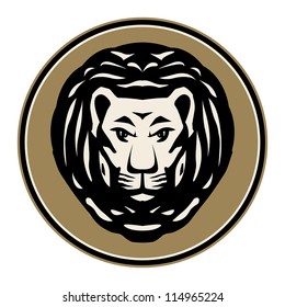Lion head symbol, vector illustration