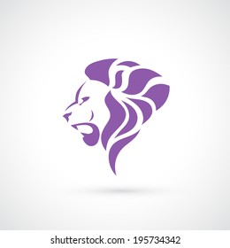 Lion head symbol - vector illustration