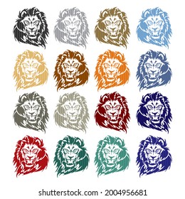 Symbol für Löwenkopf Vektorgrafik. Vectorsymbol-Design des Vectorsymbolbildes von Wild Lion Head
