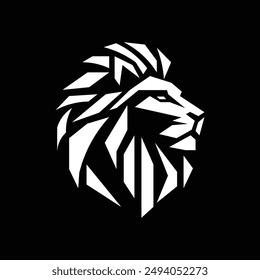 Lion head tatto icon design and logo business 