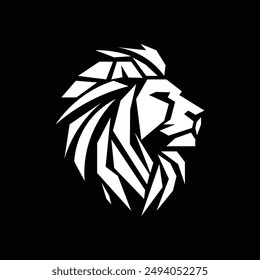 Lion head tatto icon design and logo business 