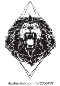 lion head tattoo