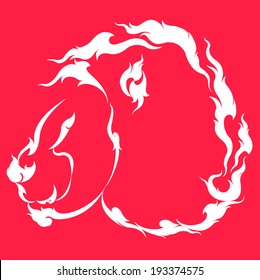 Lion head tattoo design based on Asian Thailand tattoo line art