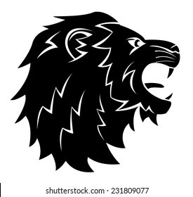 Lion Head Tattoo Illustration