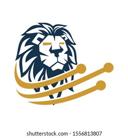 Lion Head Technology Logo Design Symbol Illustration Isolated