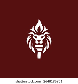 Lion head torch logo for sale