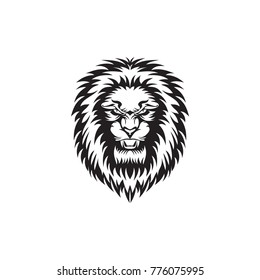 lion head tribal vector illustration