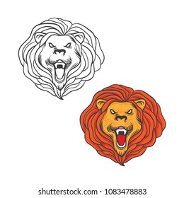 lion head vector