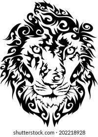 Lion head vector.