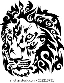 Lion head vector.