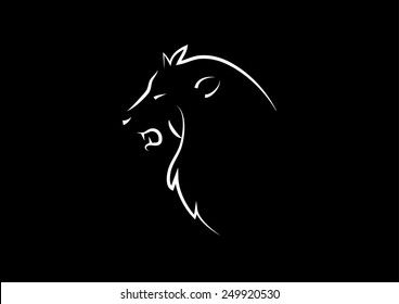 Lion Head. Vector