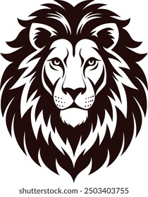 Lion Head Vector Art Illustration Design