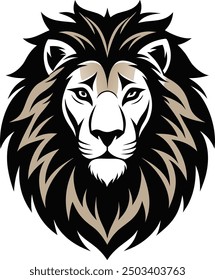 Lion Head Vector Art Illustration Design