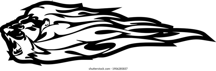 lion head in vector art style