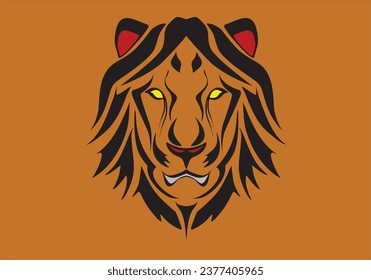 Lion head vector. Can design logos, t-shirts, wall displays and so on.